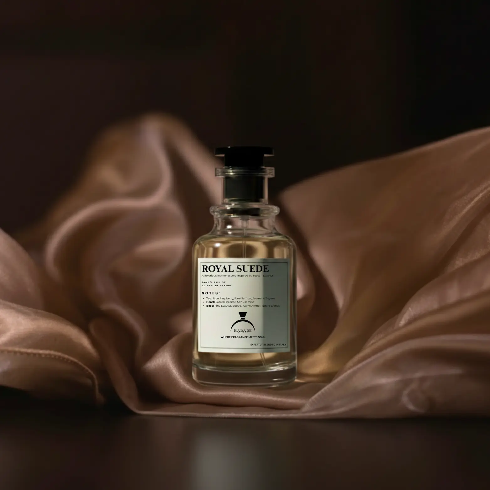 Royal Suede leather perfume by Rababe Scents